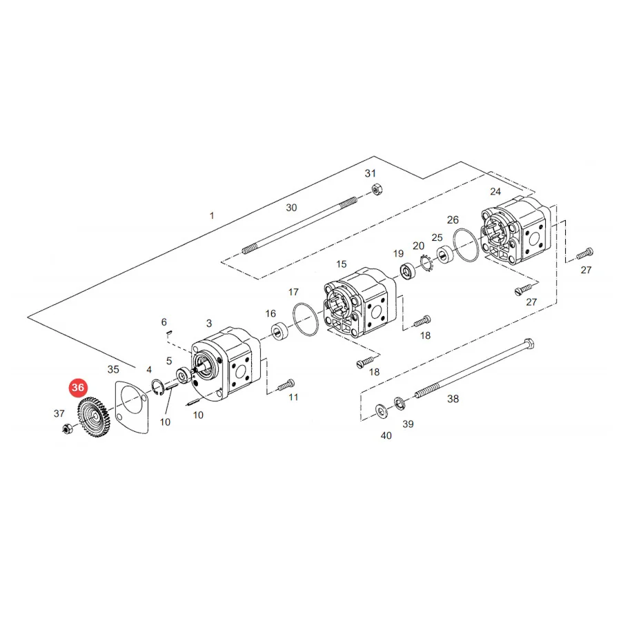 AGCO - 016861011020 - Hydraulic Pump Gasket Fendt
