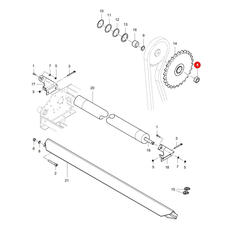 AGCO - 0907-16-24-00 - Hexagon Nut Massey Ferguson Lely