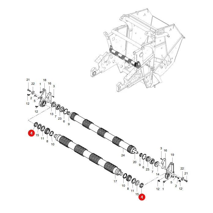 AGCO - 0908-69-10-00 - Grooved Nut Massey Ferguson Lely