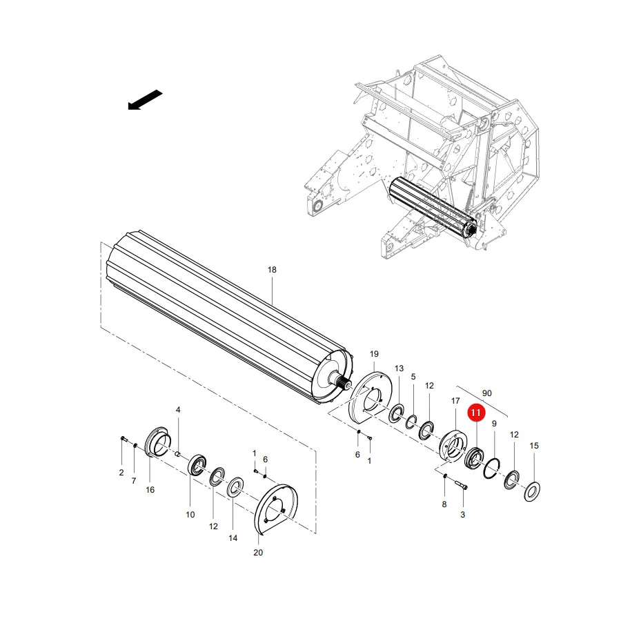 AGCO - 0922-40-10-00 - Barrel Bearing Massey Ferguson