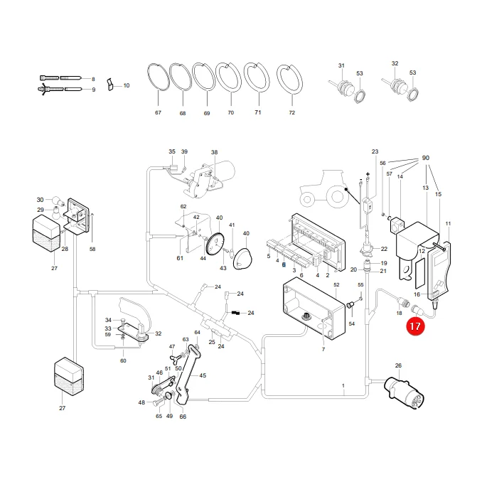 AGCO - 0972-52-10-00 - Massey Ferguson Electrical Connector
