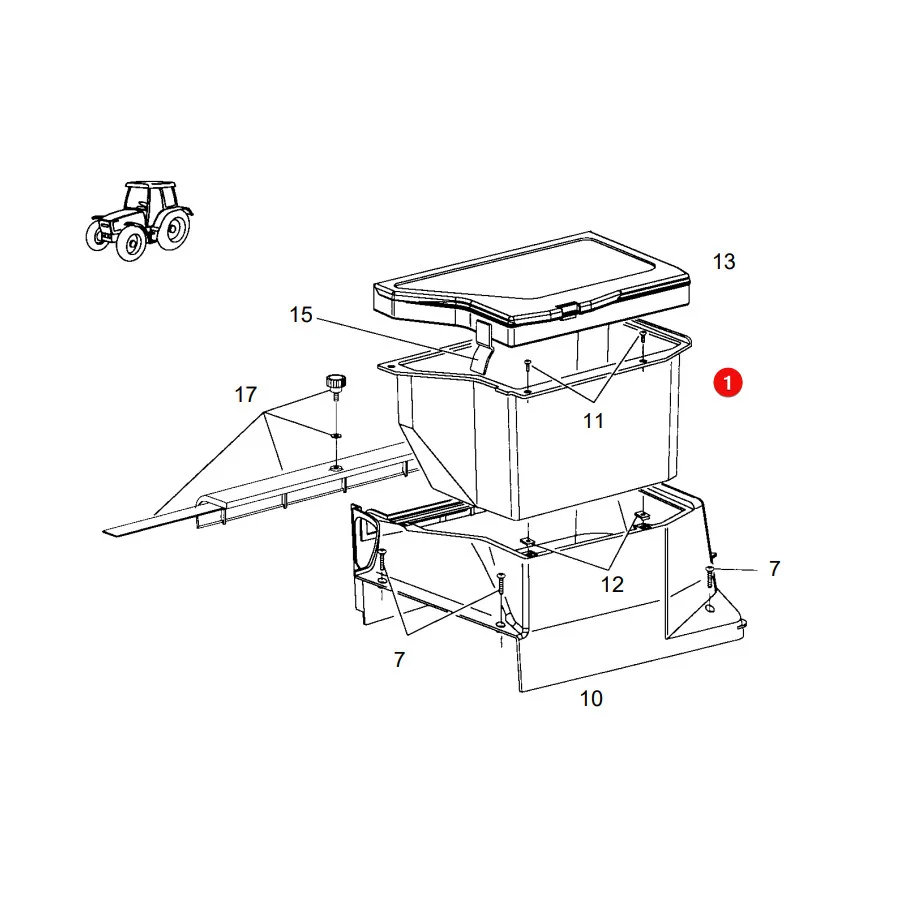 AGCO - 117500040011 - Tool Box Fendt