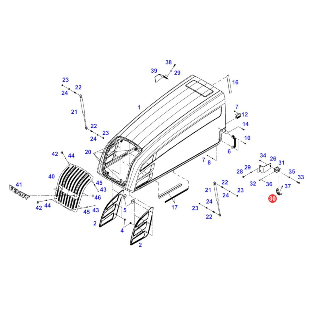 AGCO - 117501021060 - Hood Latch Fendt