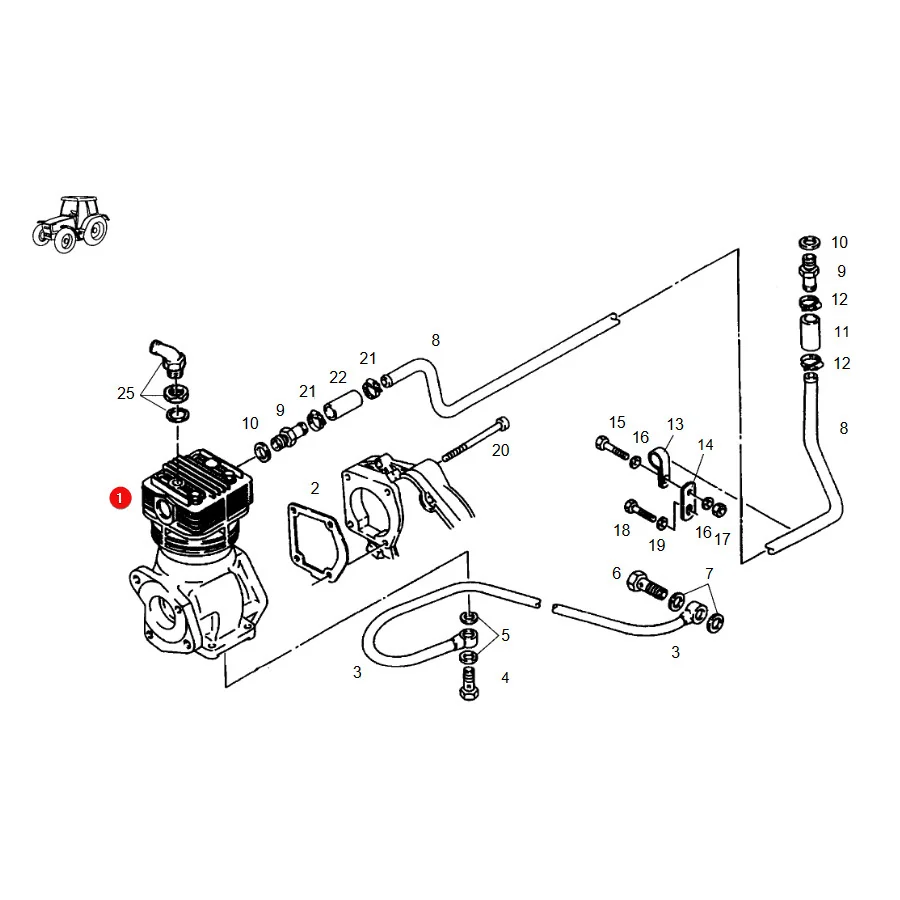 AGCO - 165G001990011410 - Fendt  Compressor Mounting Gasket Set