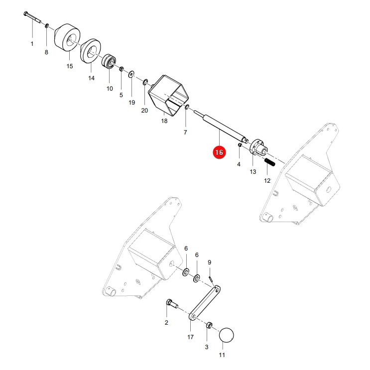 AGCO - 1729-37-05-82 - Threaded Rod Massey Ferguson Lely