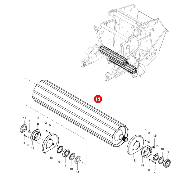 AGCO - 1747-18-05-10GY - Front Roller Massey Ferguson Lely
