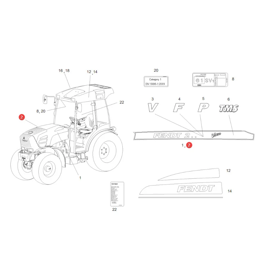 AGCO - 260500021890 - Sticker Fendt 211