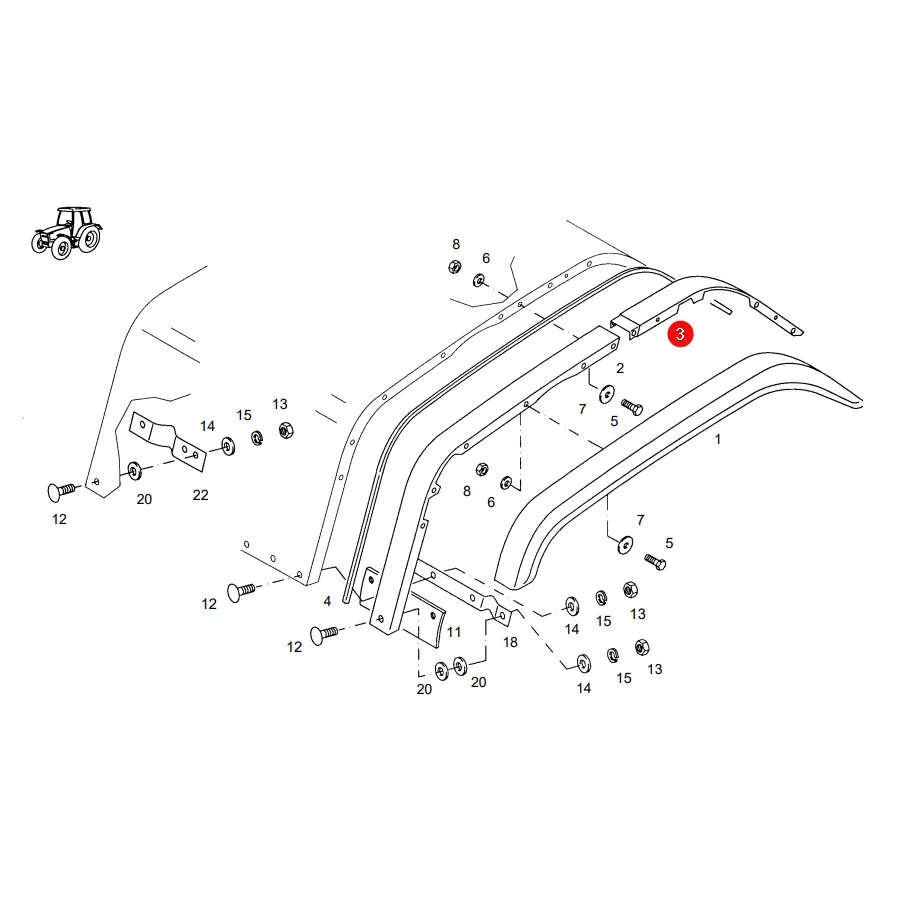 AGCO - 312700051020 - Fender Bracket Fendt