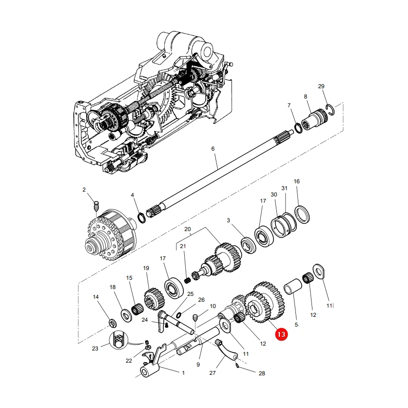 AGCO - 3383555M5 - Double Gear Massey Ferguson