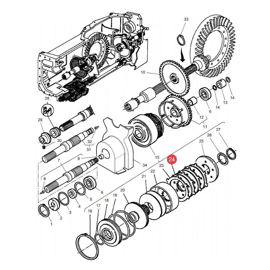 AGCO - 3384488M1 - Front Drive Clutch Spacer Disc Massey Ferguson