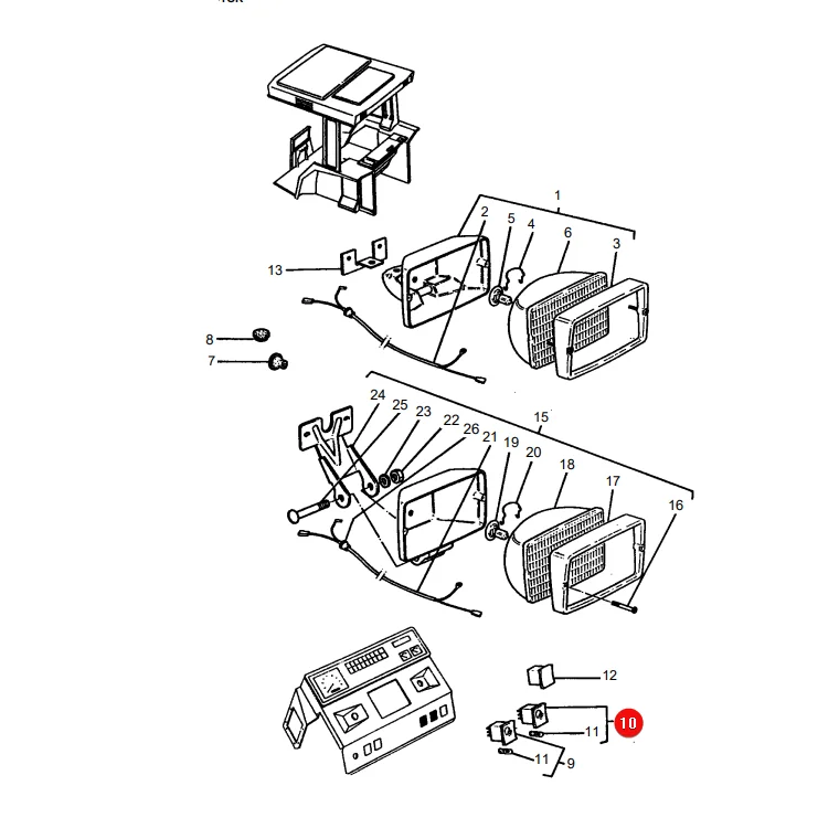 AGCO - 3385760M92 - Massey Ferguson  Work Light Switch