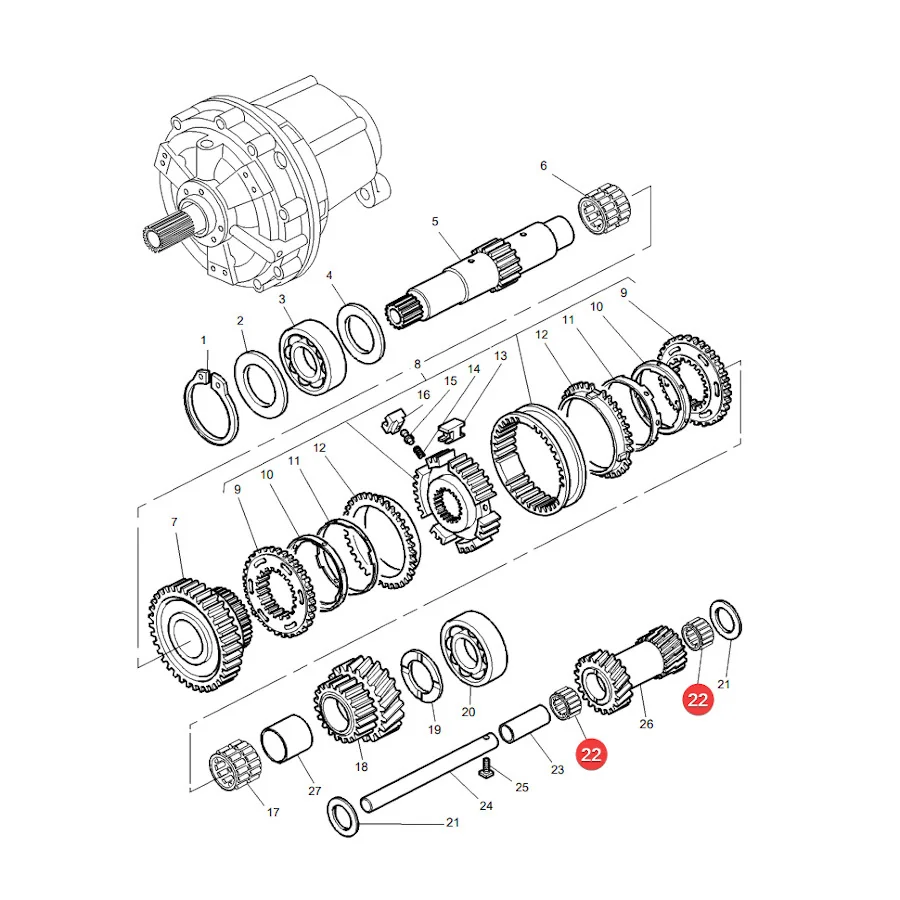 AGCO - 3387343M1 - Massey Ferguson  Gearbox Needle Bearing