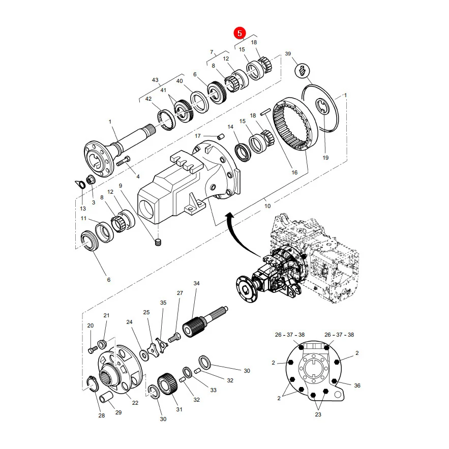 AGCO - 3405248M91 - Tapered Bearing Of The Final Drive Massey Ferguson