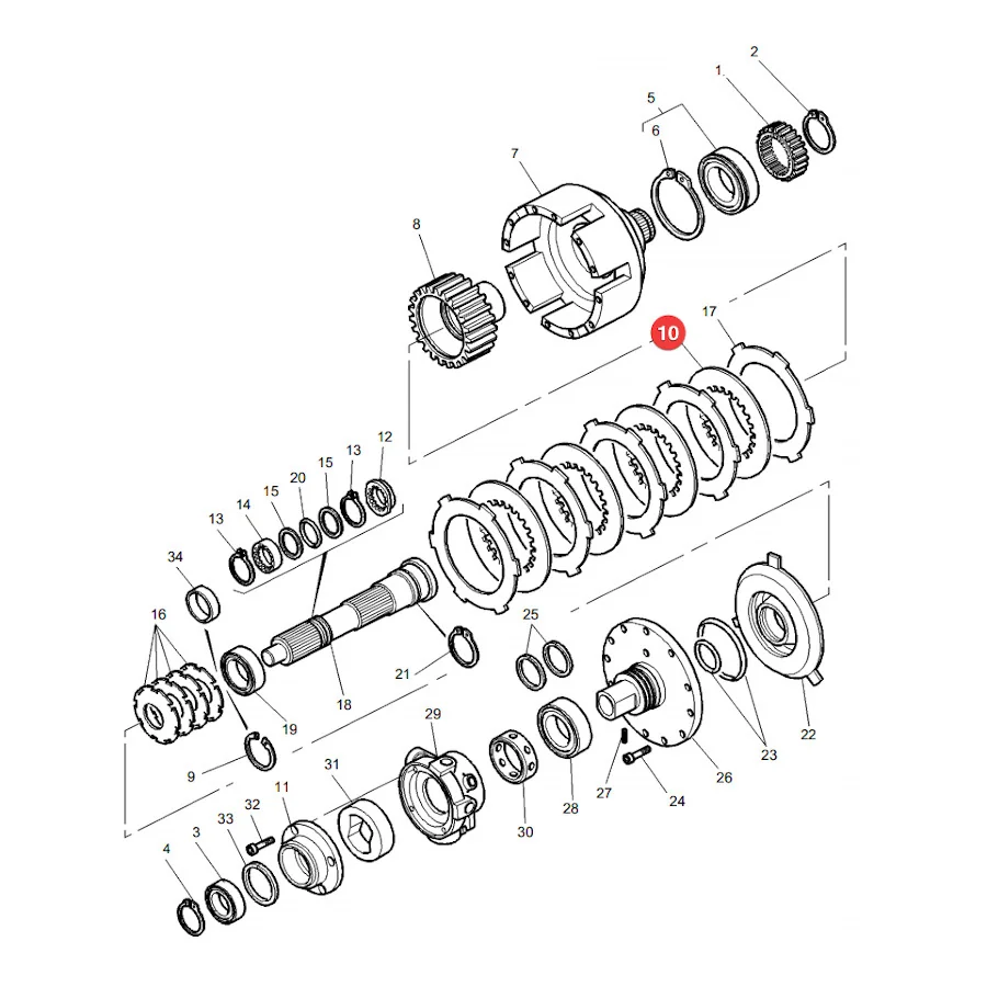 AGCO - 3619155M1 - Wet Clutch Friction Disc Massey Ferguson