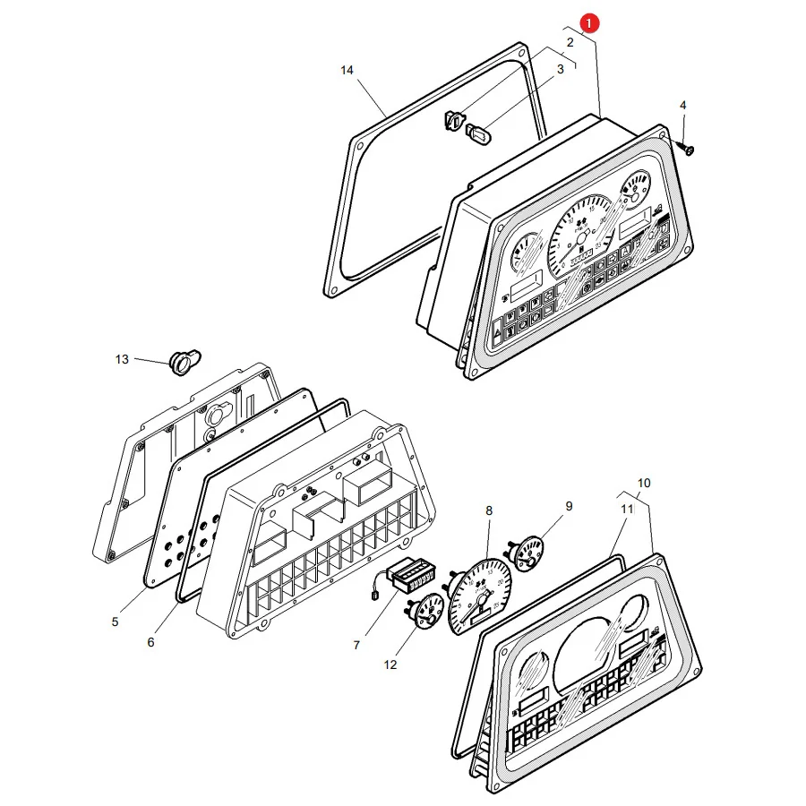 AGCO - 3780579M97 - Dashboard Massey Ferguson