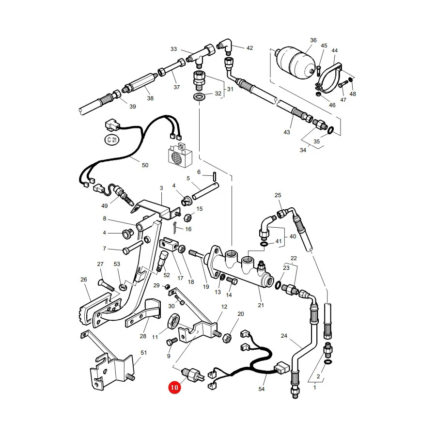 AGCO - 3780580M1 - Clutch Pedal Sensor Massey Ferguson