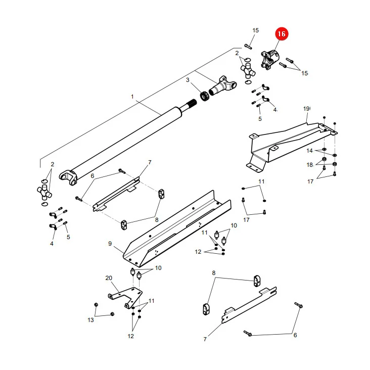 AGCO - 3784886M4 - Cross Bracket Mounting Massey Ferguson