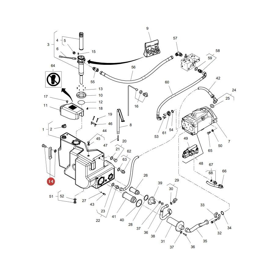 AGCO - 3789333M1 - Massey Ferguson Hydraulic Oil Level Indicator