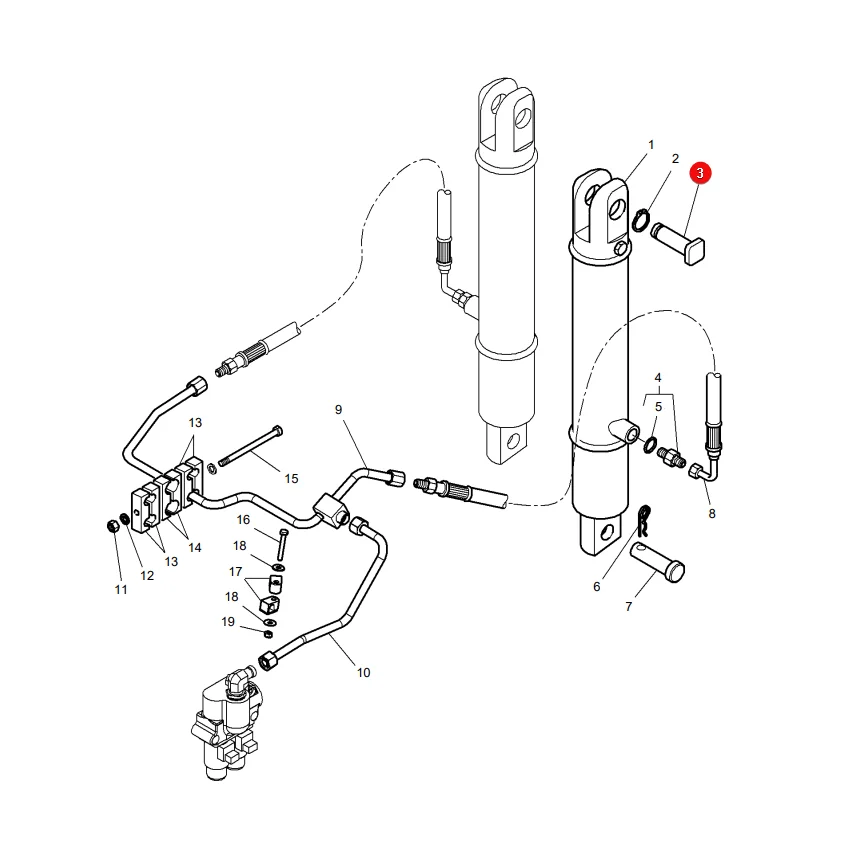 AGCO - 3795969M5 - Pin Of The Actuator Hitch Massey Ferguson