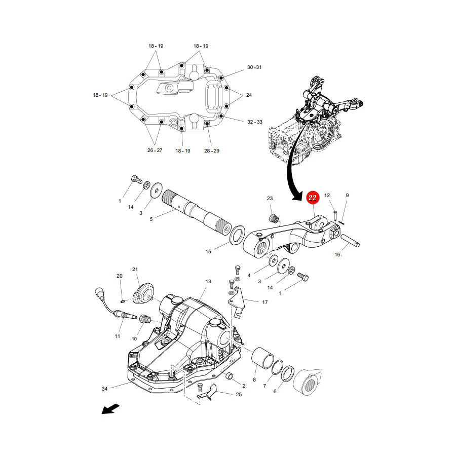 AGCO - 3796038M4 - Left Arm Massey Ferguson