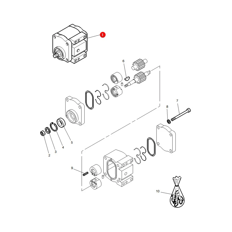 AGCO - 3797114M2 - Hydraulic Pump Massey Ferguson