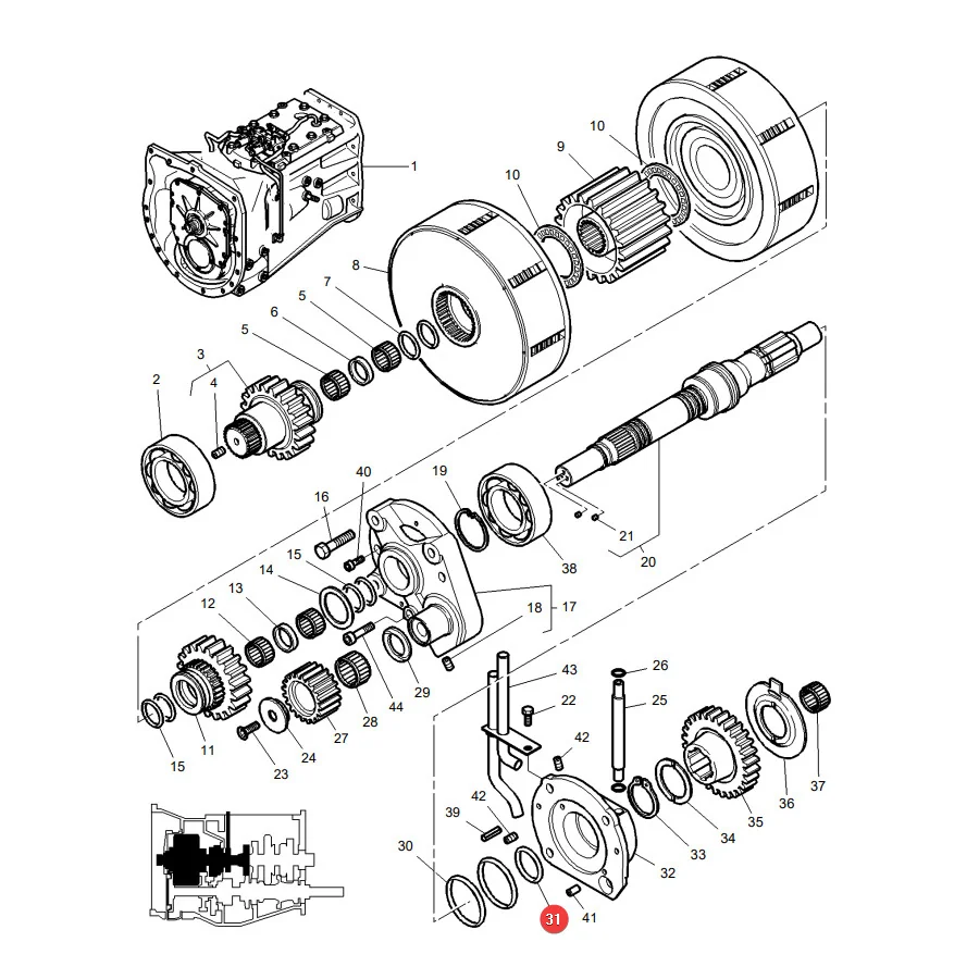 AGCO - 3815124M2 - Massey Ferguson Clutch Basket Expansion Snap Ring