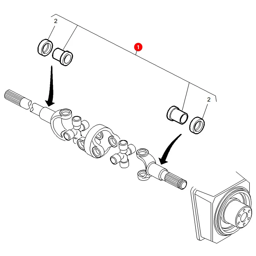 AGCO - 3822047M91 - Front Axle Bushing Massey Ferguson
