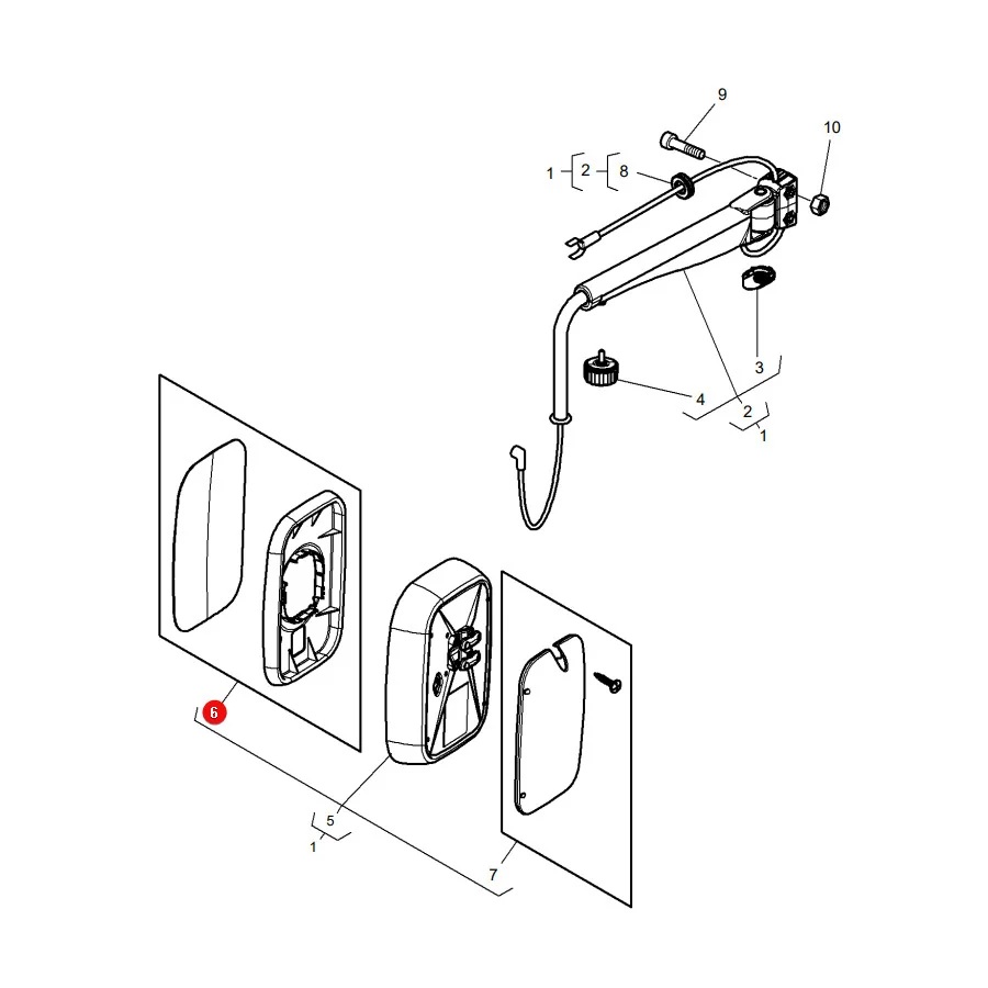 AGCO - 3905548M91 - Massey Ferguson  Mirror Glass