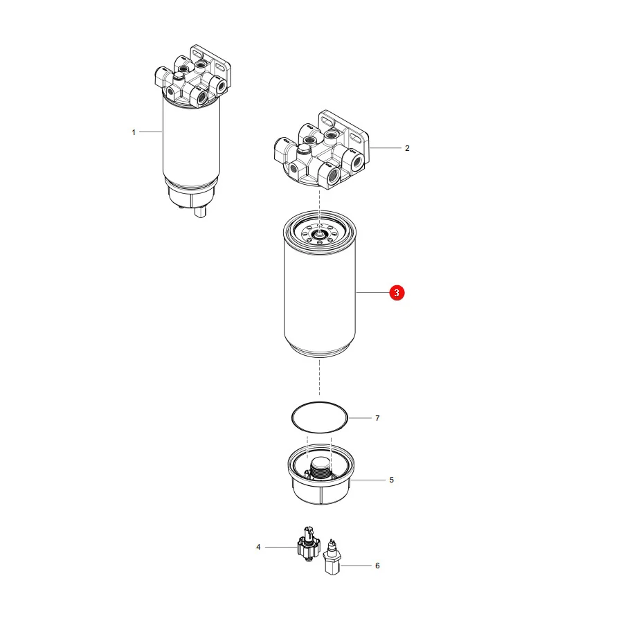AGCO - 3979168M1 - Fuel Filter Insert Massey Ferguson