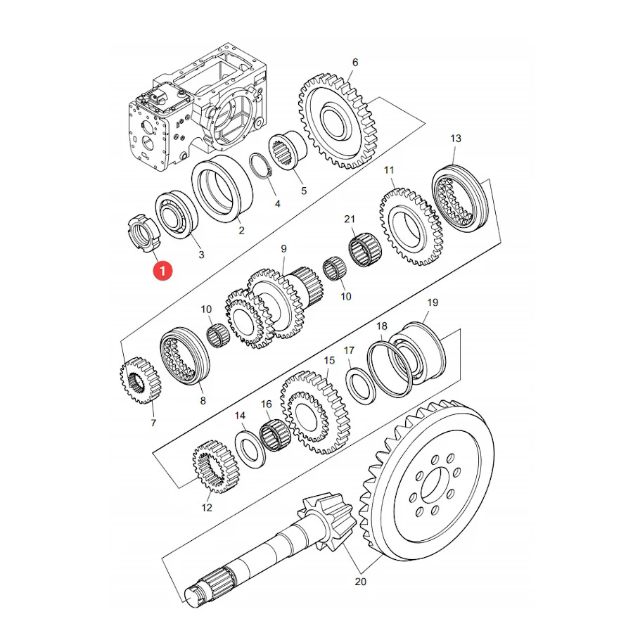 AGCO - 4205521M1 - Massey Ferguson Input Shaft Nut