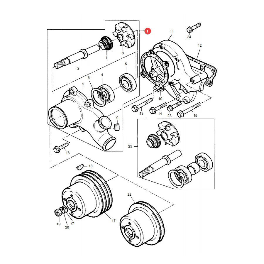 AGCO - 4222002M91 - Massey Ferguson Water Pump
