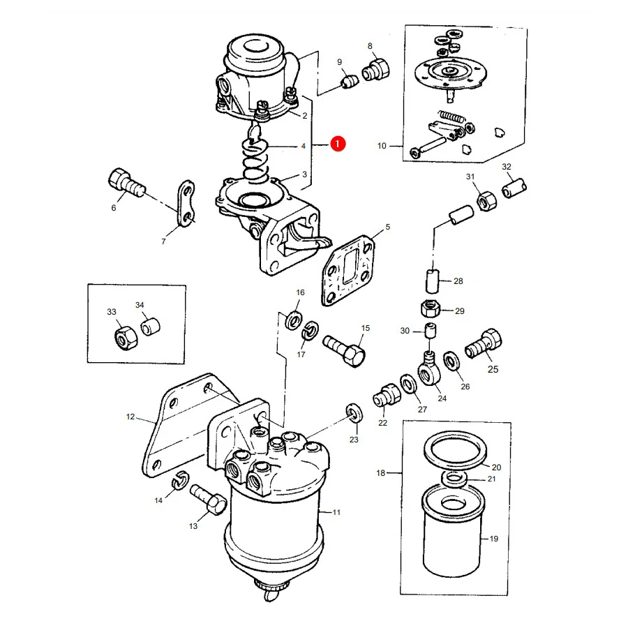 AGCO - 4222091M91 - Massey Ferguson Feed Pump