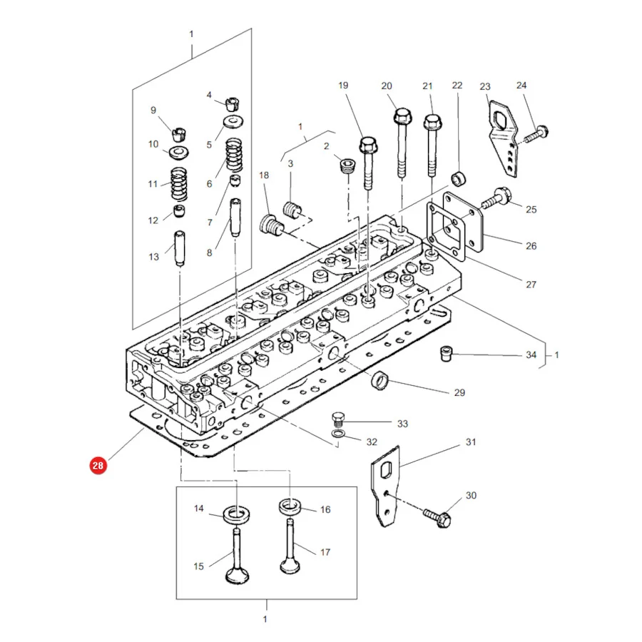 AGCO - 4222354M1 - Massey Ferguson Engine Cylinder Head Gasket