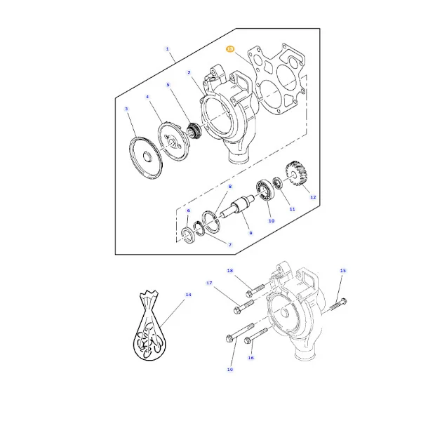 AGCO - 4222849M1 - Massey Ferguson Water Pump Gasket