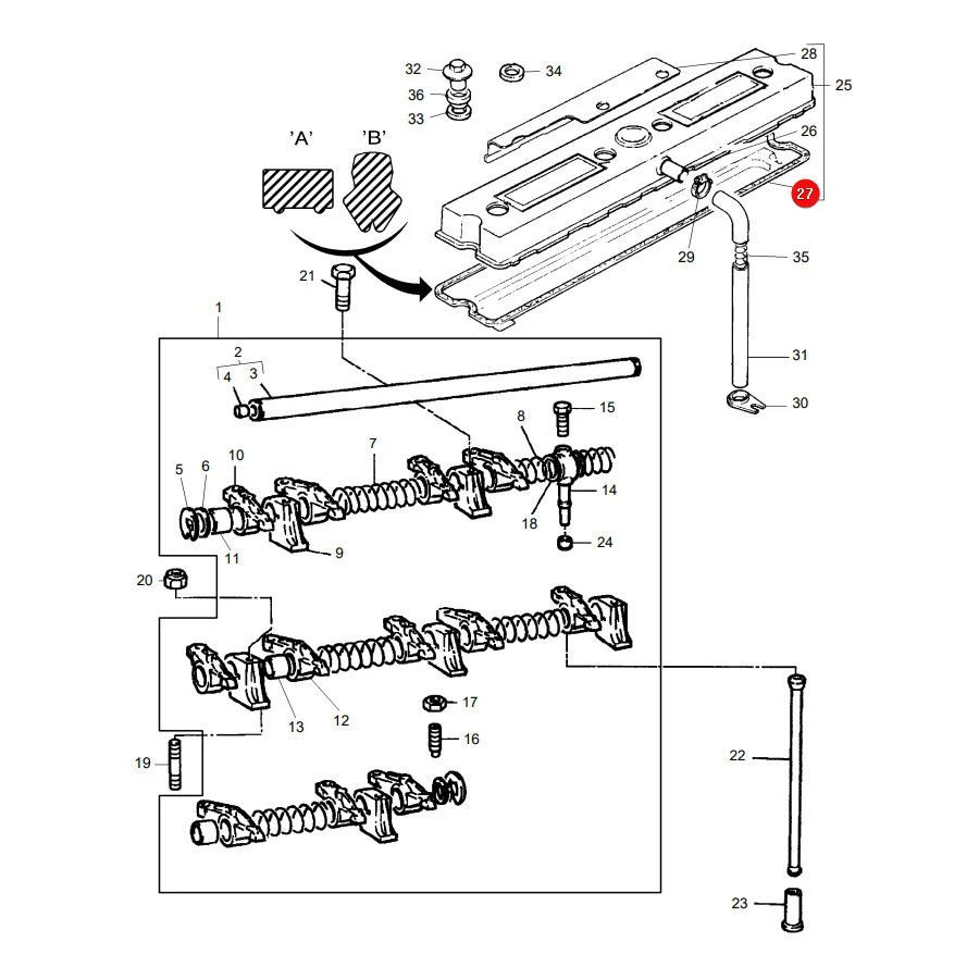AGCO - 4223927M1 - Massey Ferguson Valve Cover Gasket