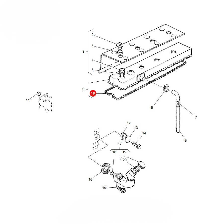 AGCO - 4224398M1 - Massey Ferguson Valve Cover Gasket