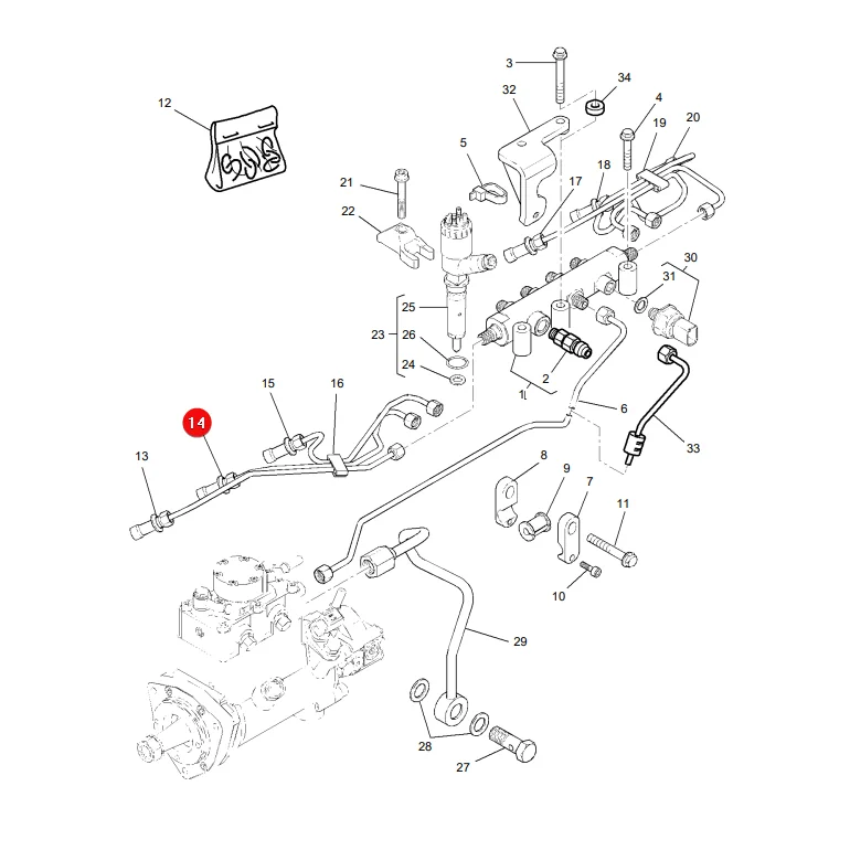AGCO - 4226854M1 - Fuel Line Massey Ferguson
