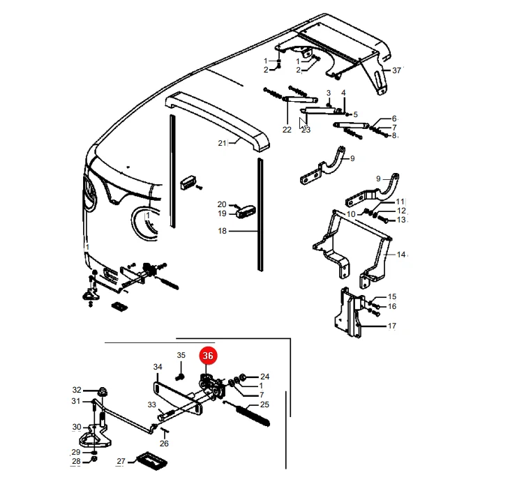 AGCO - 4284519M1 - Massey Ferguson Hood Latch