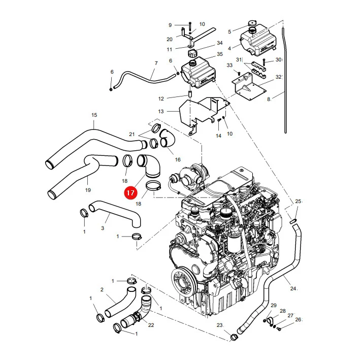 AGCO - 4290855M1 - Rubber Hose Massey Ferguson