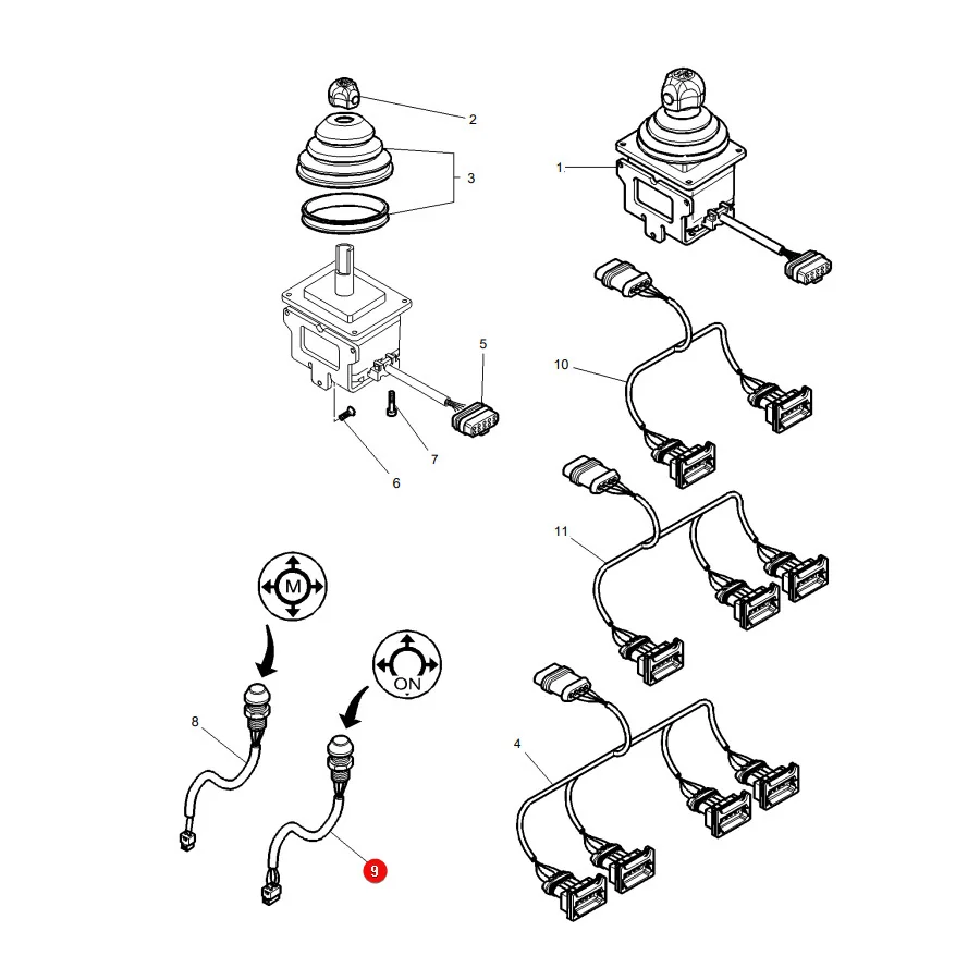 AGCO - 4291984M4 - Joystick Switch Massey Ferguson
