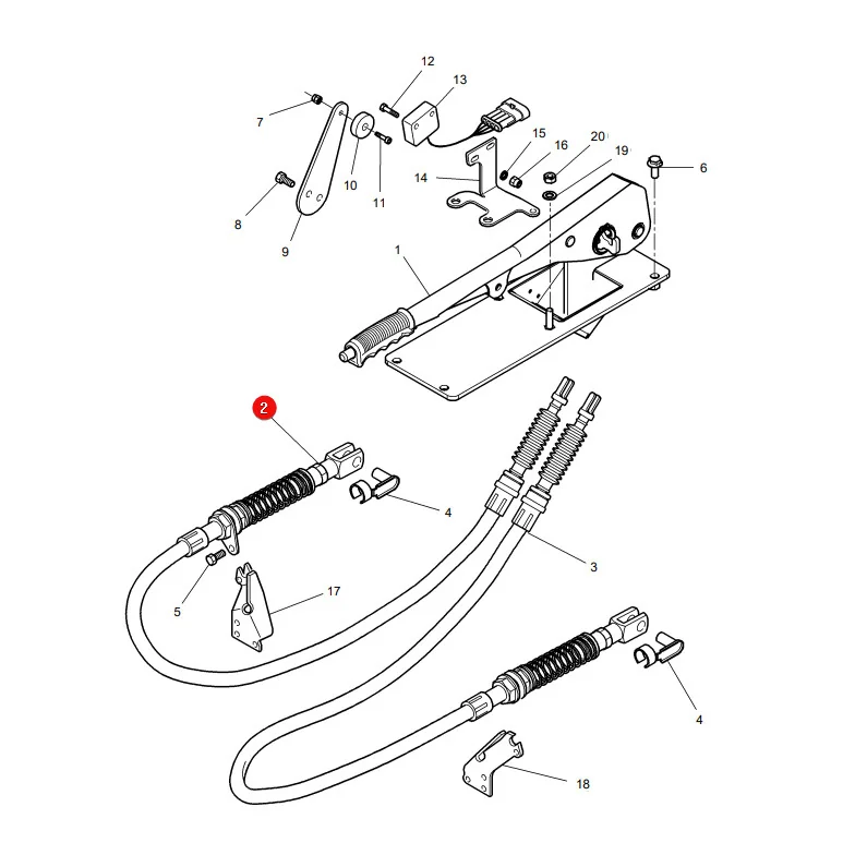 AGCO - 4296561M1 - Handbrake Cable Massey Ferguson
