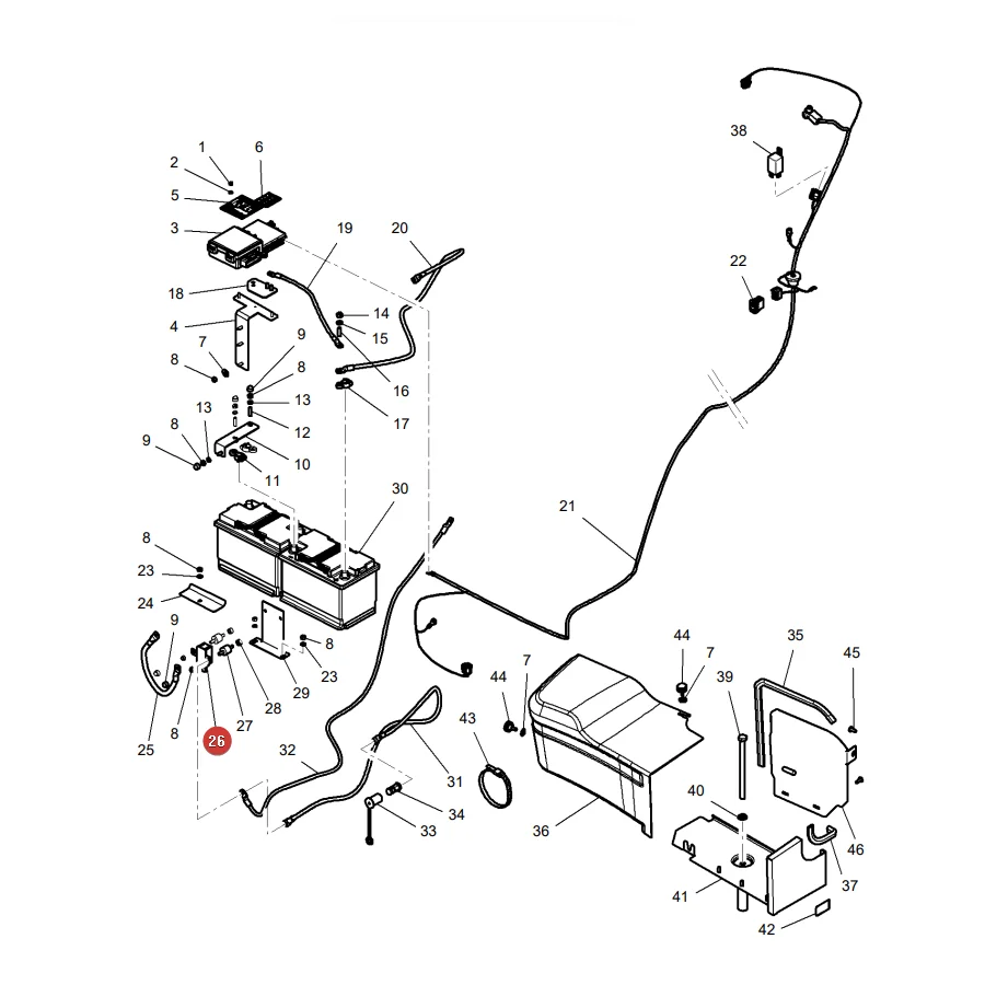 AGCO - 4353907M1 - Battery Disconnect Switch Massey Ferguson