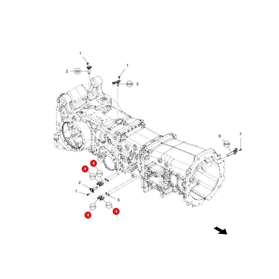 AGCO - 4364705M1 - Massey Ferguson Transmission Sensor