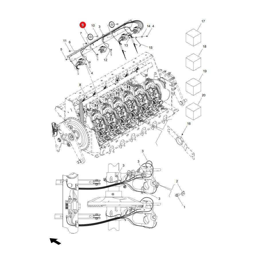 AGCO - 700712189 - Bale Wrapping Magnet Massey Ferguson