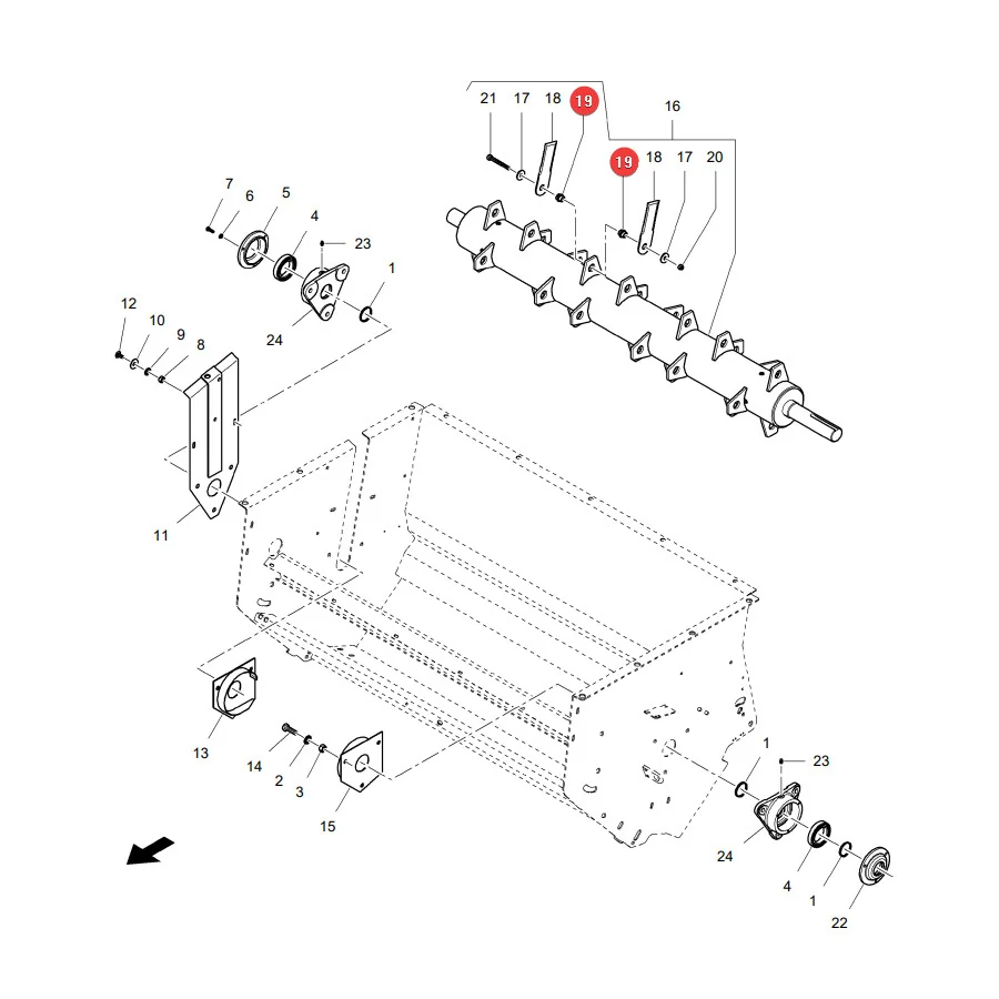 AGCO - 7110385M1 - Inner Chopper Knife Bushing Massey Ferguson