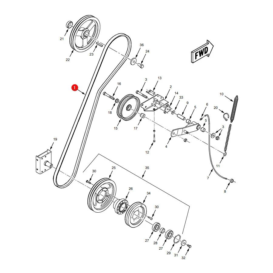 AGCO - 71414420 - V-Belt Massey Ferguson