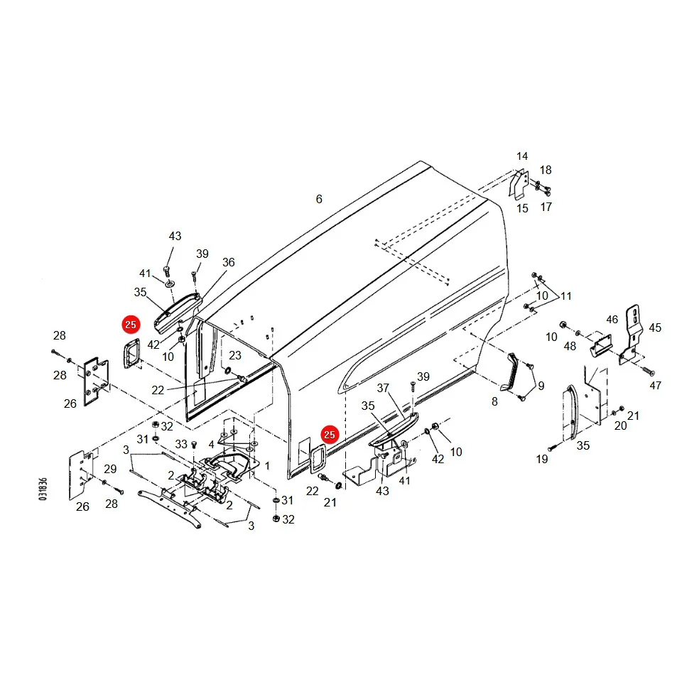 AGCO - 716501021020 - Fendt Hood Handle