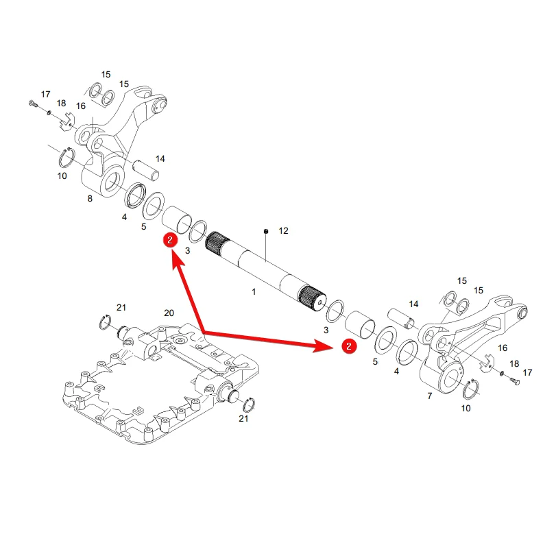 AGCO - 716860030061 -  Massey Ferguson Lift Shaft Bushing