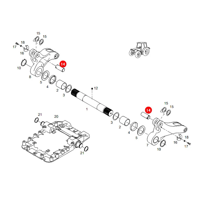 AGCO - 716860030080 -  Fendt Rear Lift Pin