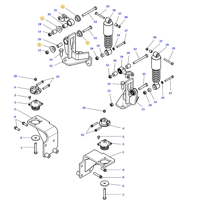 AGCO - 718500200100 - Massey Ferguson Cab Suspension Flange Bushing